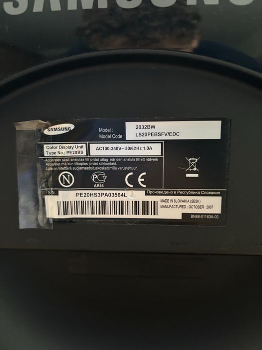 Pachet monitor samsung + unitate