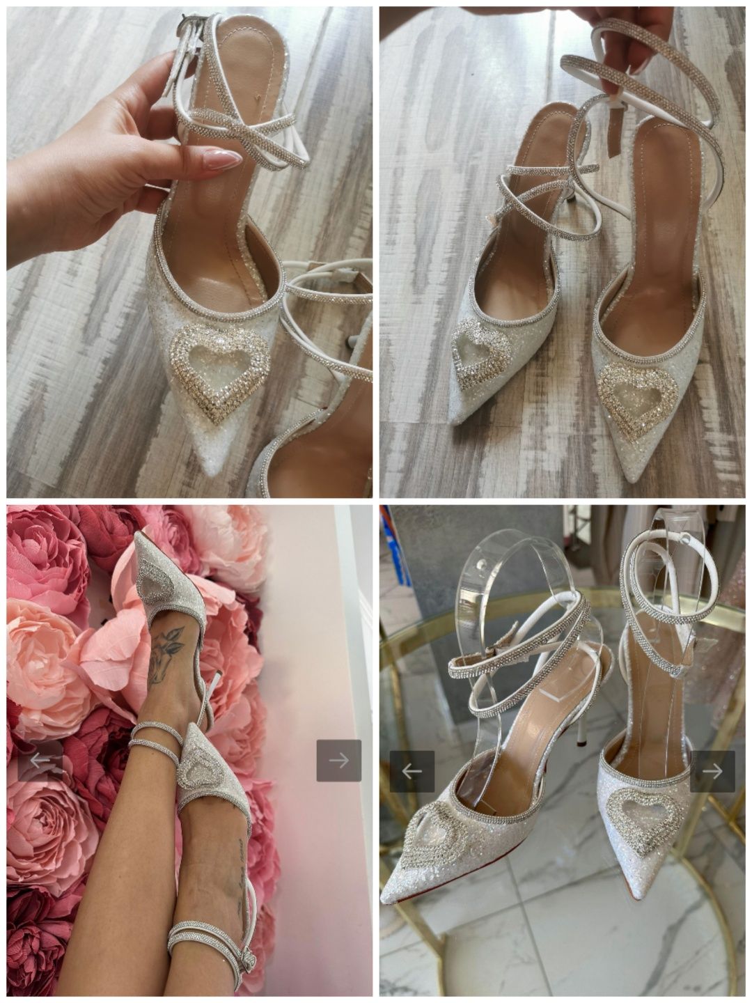 Нежни бели женски обувки