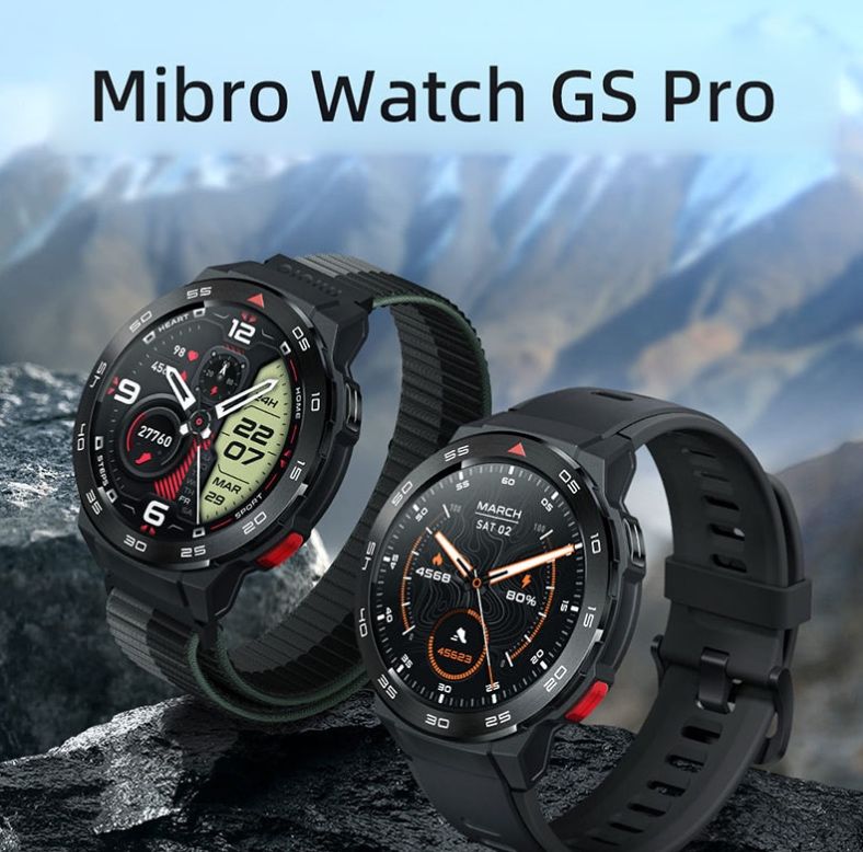 Mibro GS Pro Aqilliy soati GPS, NFC ikki tasmali / Умные часы