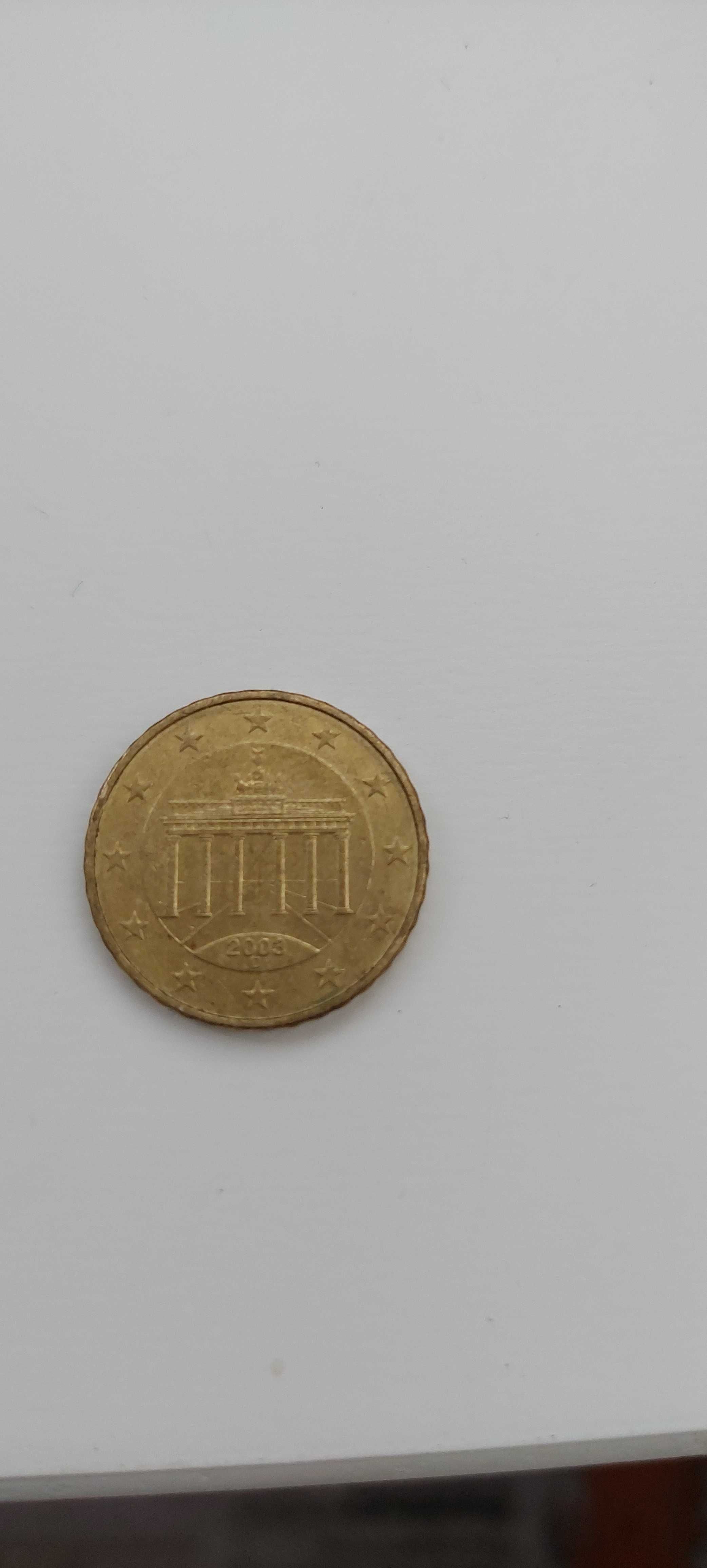 Moneda valoare 1 euro, anul 2002 + monedă 10 euro cenți, 2003