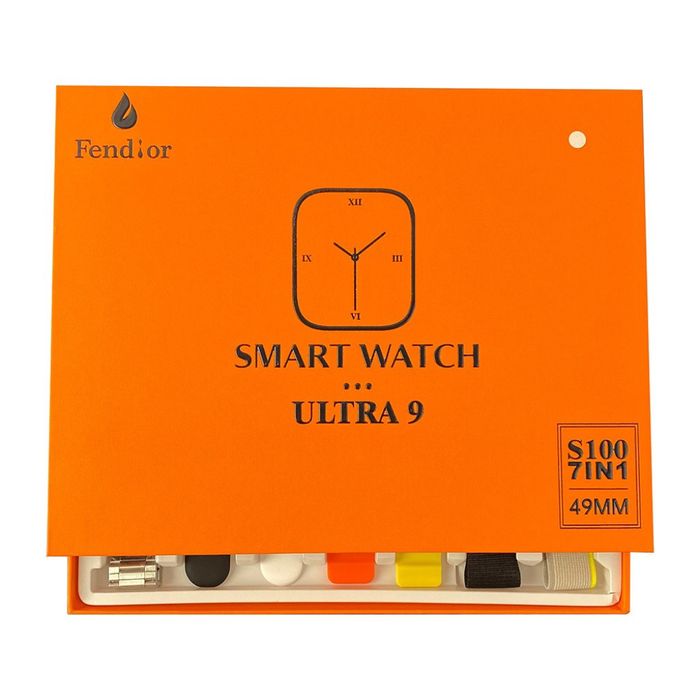 Смарт часовник 2023 New smart watch S100 ultra 7 in 1 strap HD Heart
