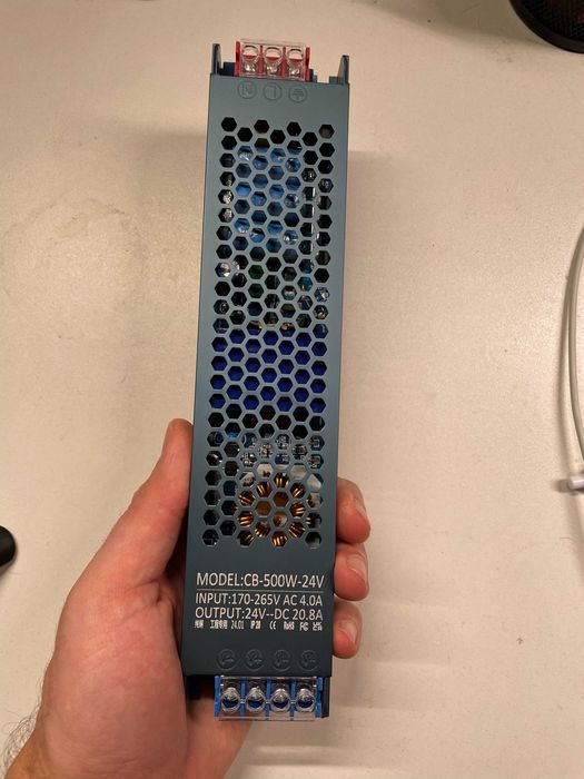 Transformator Sursa AC la DC 24V 500W pt LED profil SLIM - 2buc