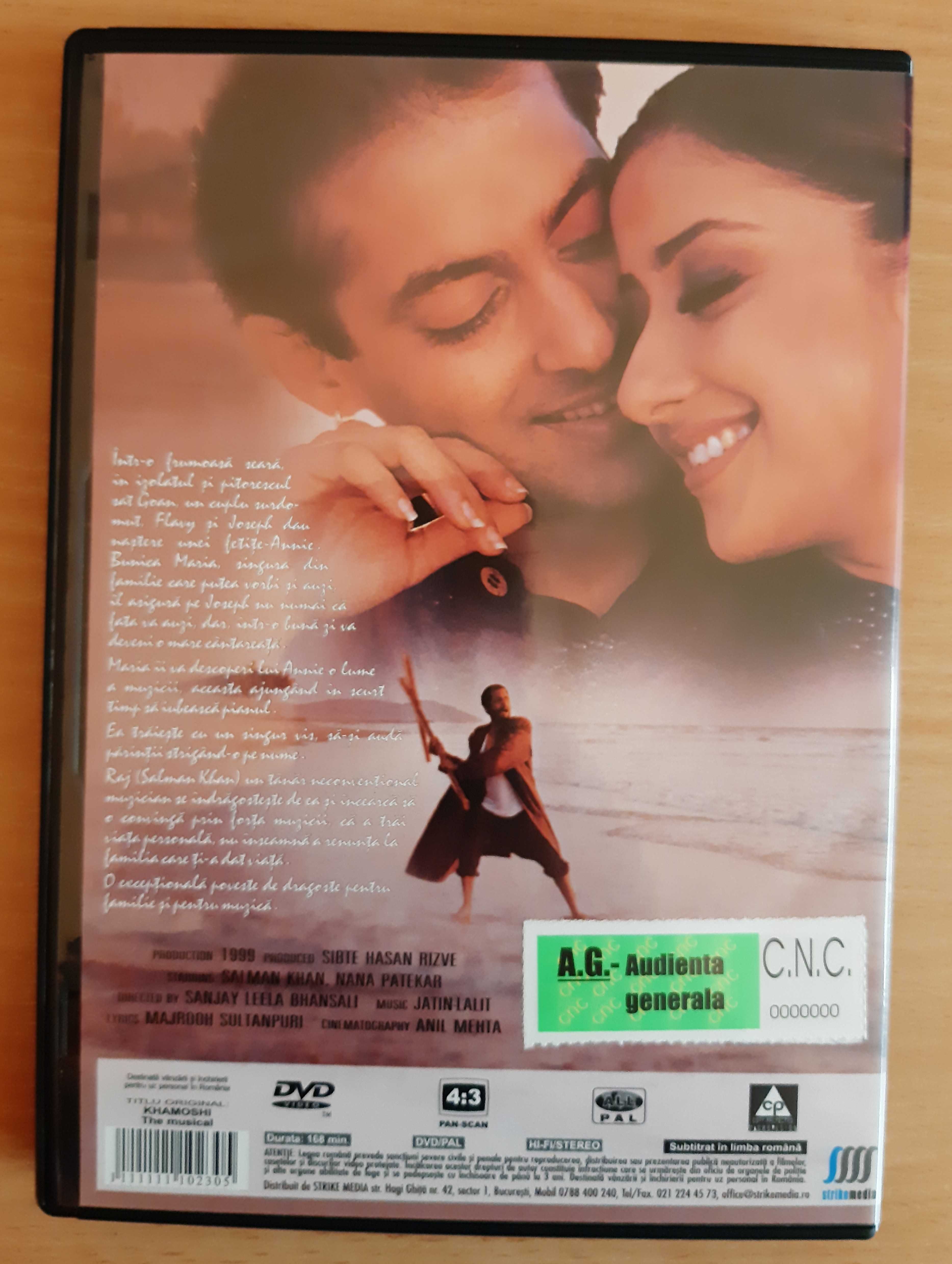 Discuri originale filme indiene (DVD-uri hindi subtitrare romana)