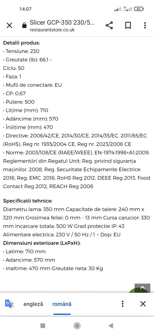 feliator sammic CP-350 230/50