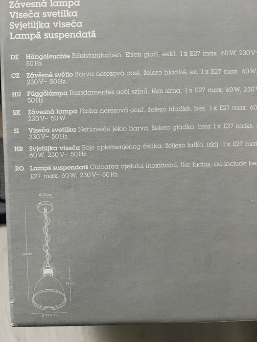 Pendul/suspensie retro negru mat