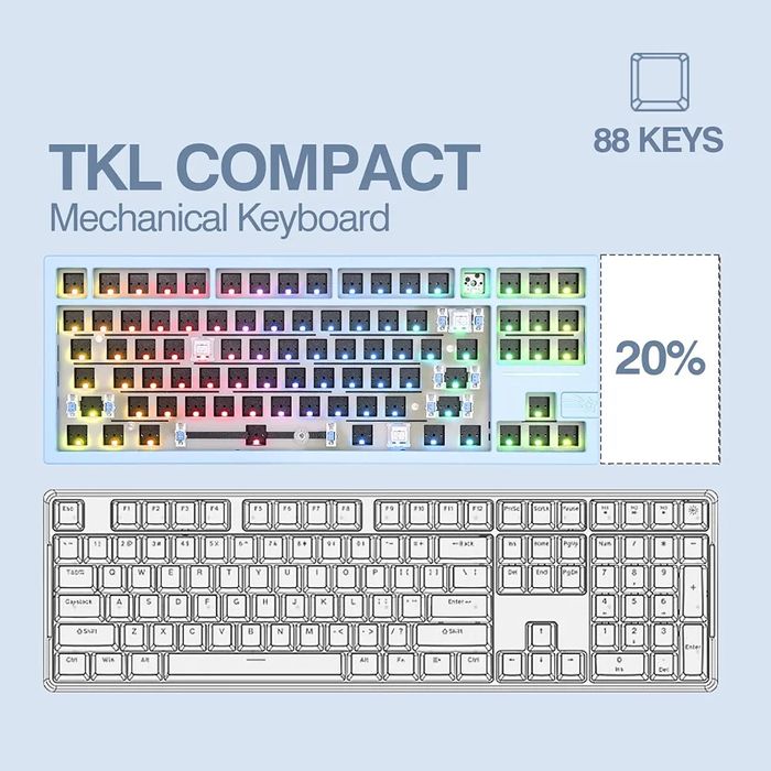 База за механична клавиатура EPOMAKER x Feker Galaxy80 с подарък кабел