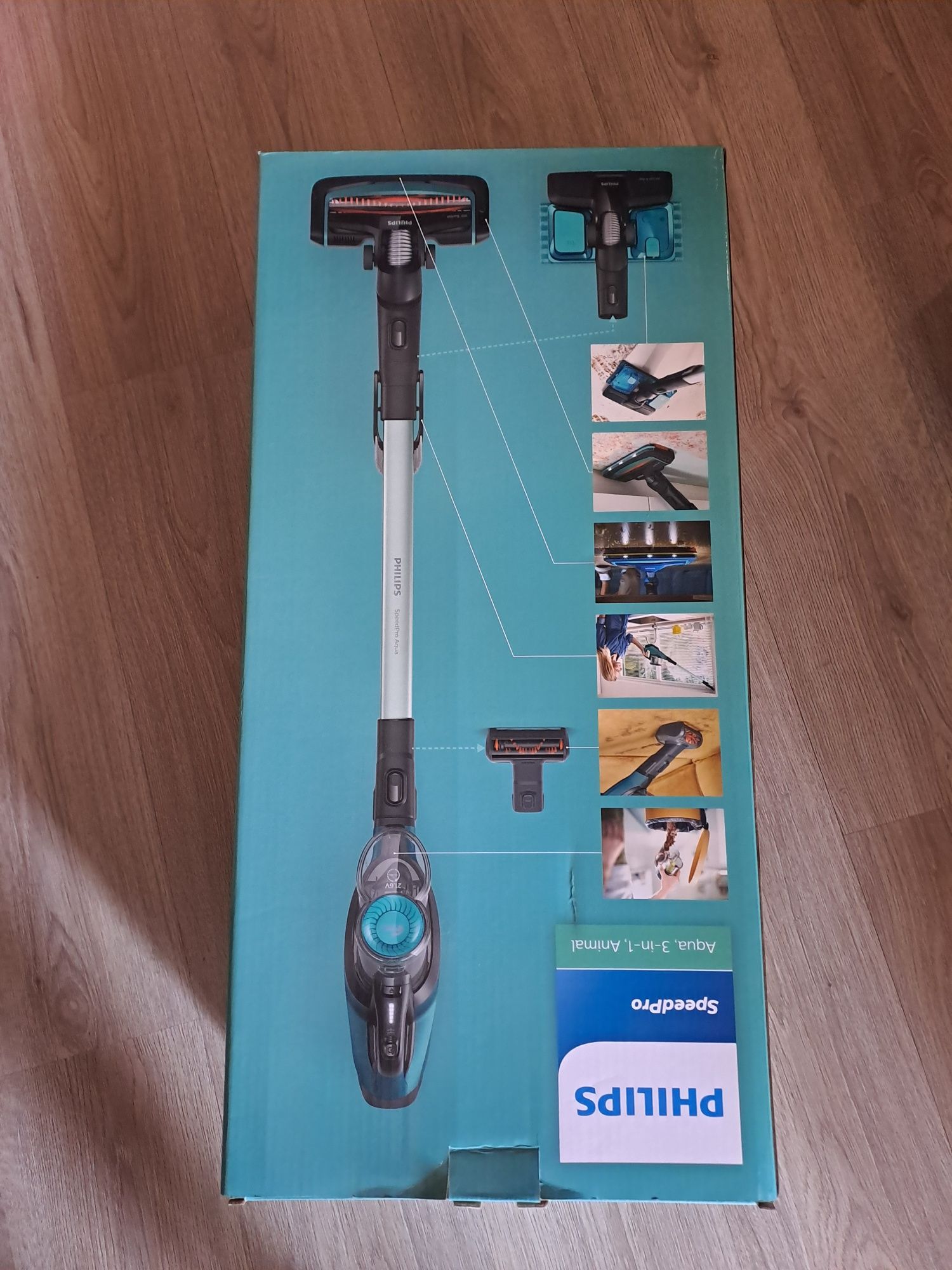 Вертикална прахосмукачка Philips SpeedPro Aqua 3in1