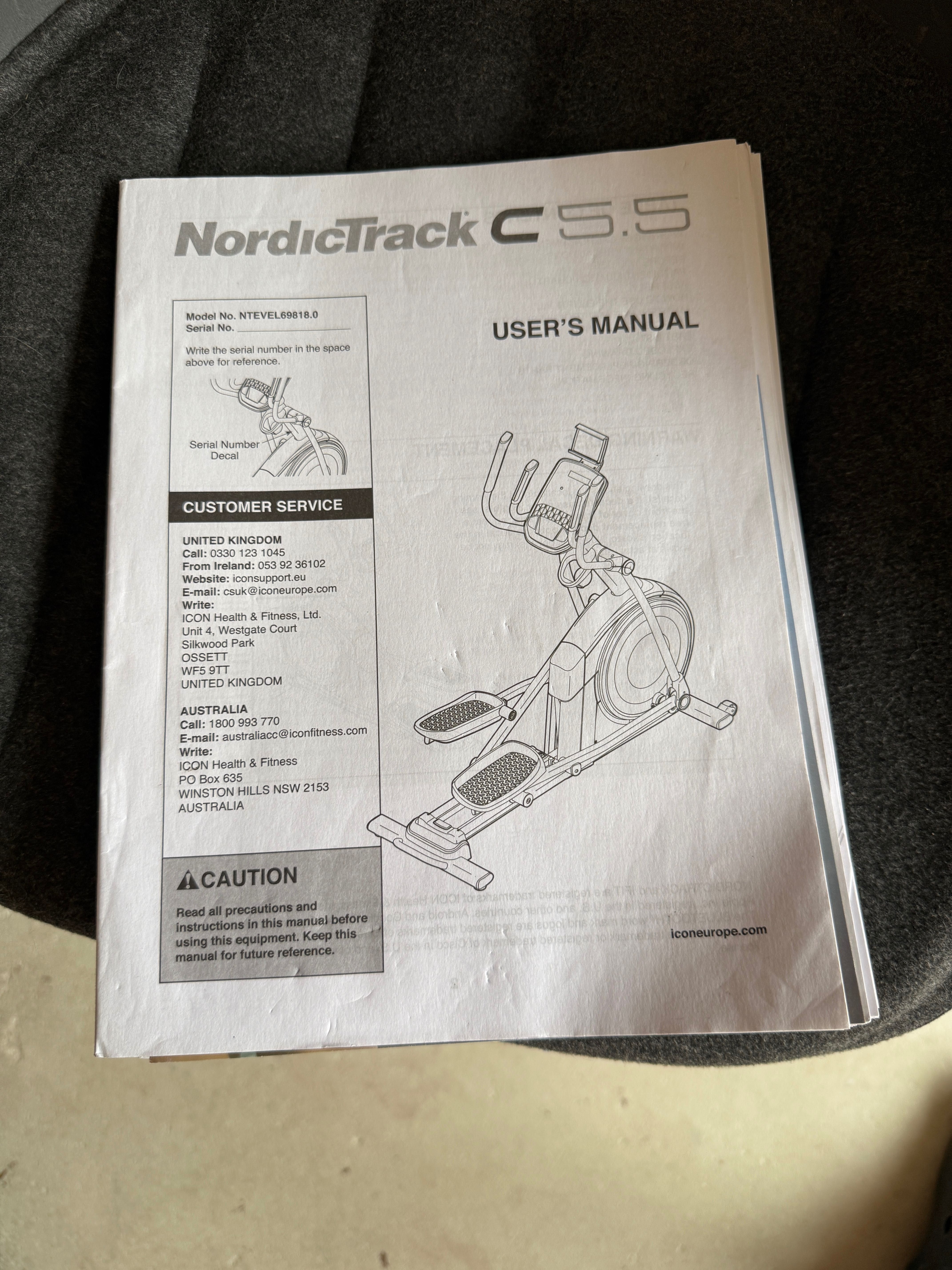 Bicicletă eliptică NordicTrack C5.5 – Stare excelentă