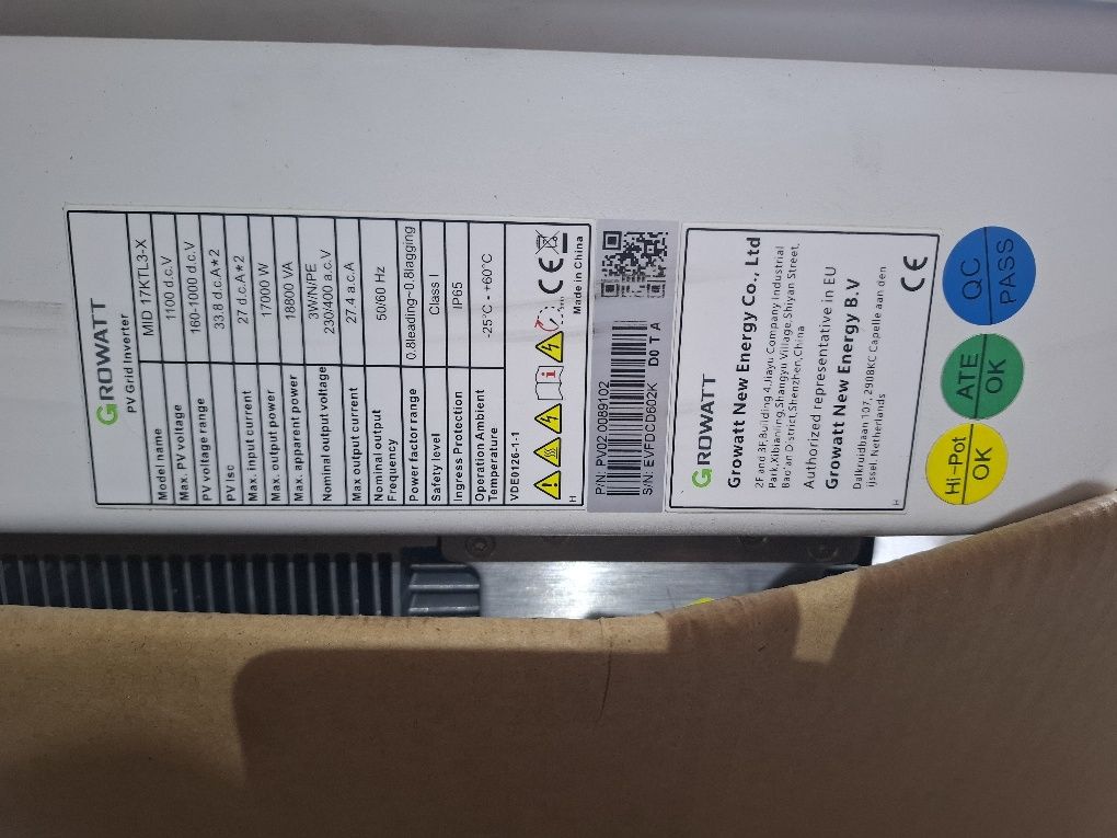 Growatt 17kw .4500 ron