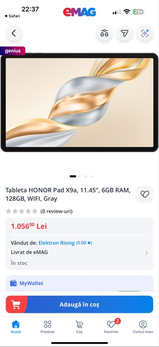 Honor Pad X9a gray 128Gb / 6GB RAM • NOI / SIGILATE •