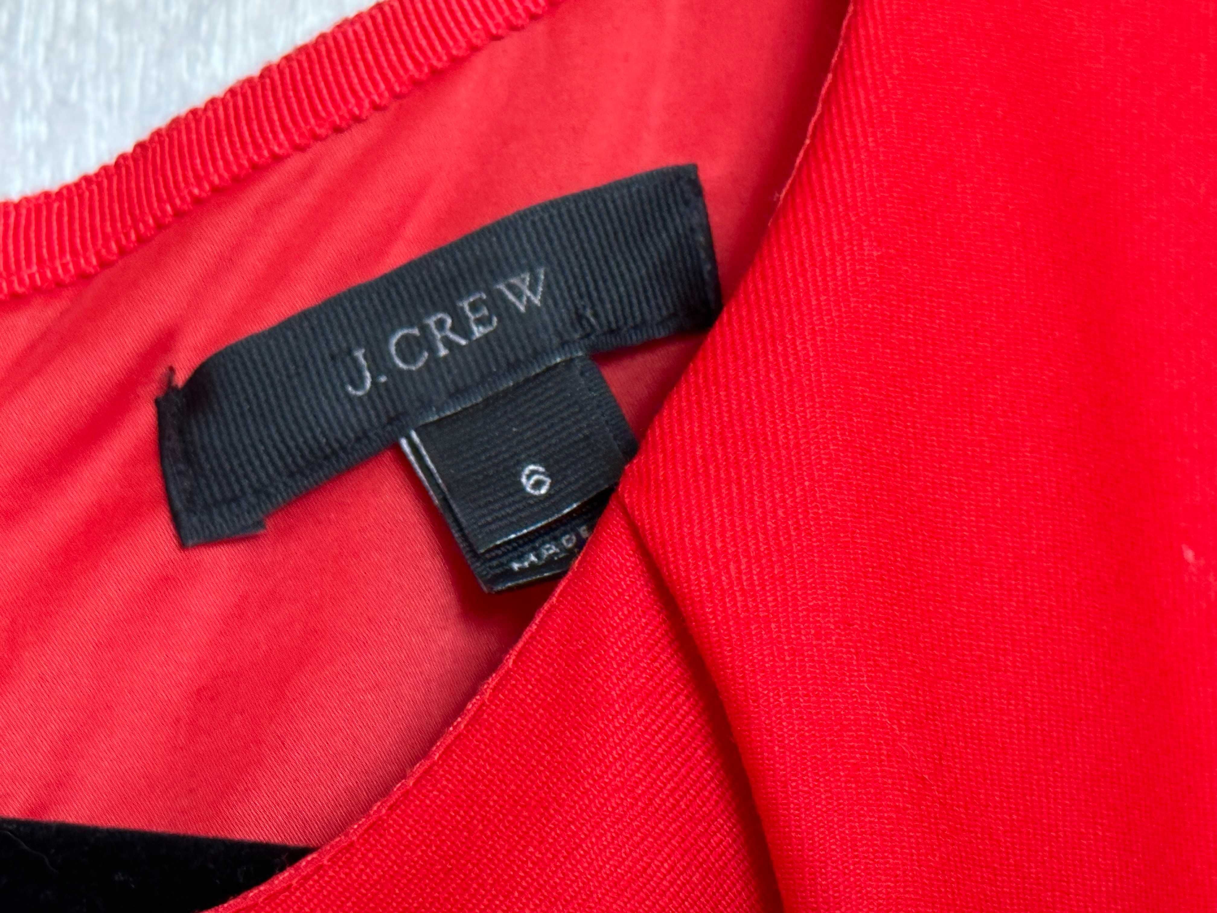 Червена рокля J. Crew 100% вълна Vintage