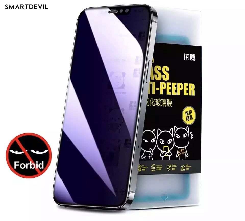 Folie Sticla Iphone 13/14 Pro Max Plus Full Anti Spay/Privacy Blue