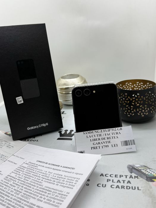 Amanet Royal : Samsung Z Flip 5 512 GB/ La Cutie / Factura / Garantie