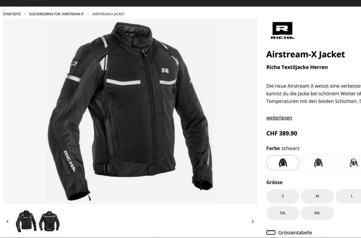 Облекло за мотор Richa - Airstream Jacket, Airvent Evo Pants.
