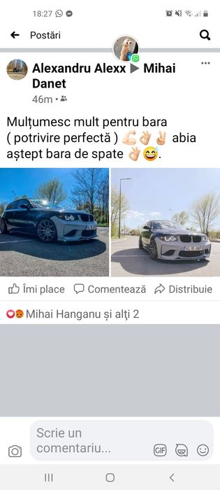 Bara față m bmw seria 1 e81 e87 e82 e88