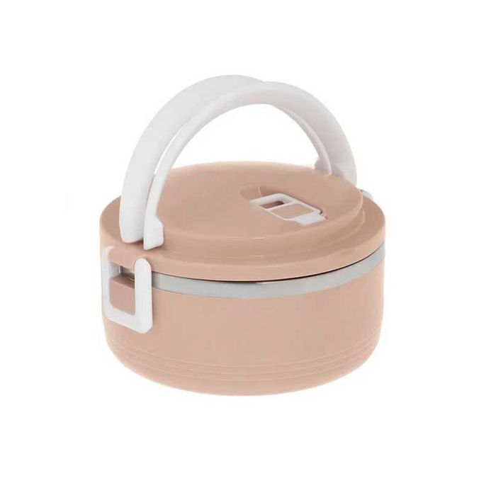 Термокутия за храна Mercado Trade, Кръгла, 500мл., Розов и Сив