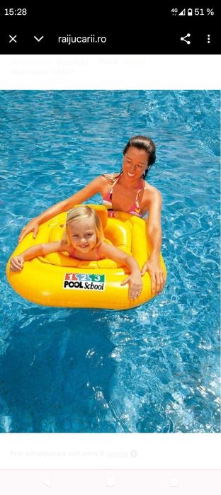 Lot Vesta de salvare pentru copii, gonflabila,3-6 ani +colac scaun