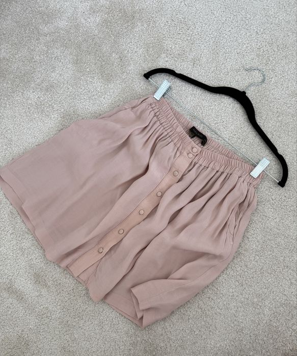 Къса полу-плисирана пола розова пудра Zara размер S
