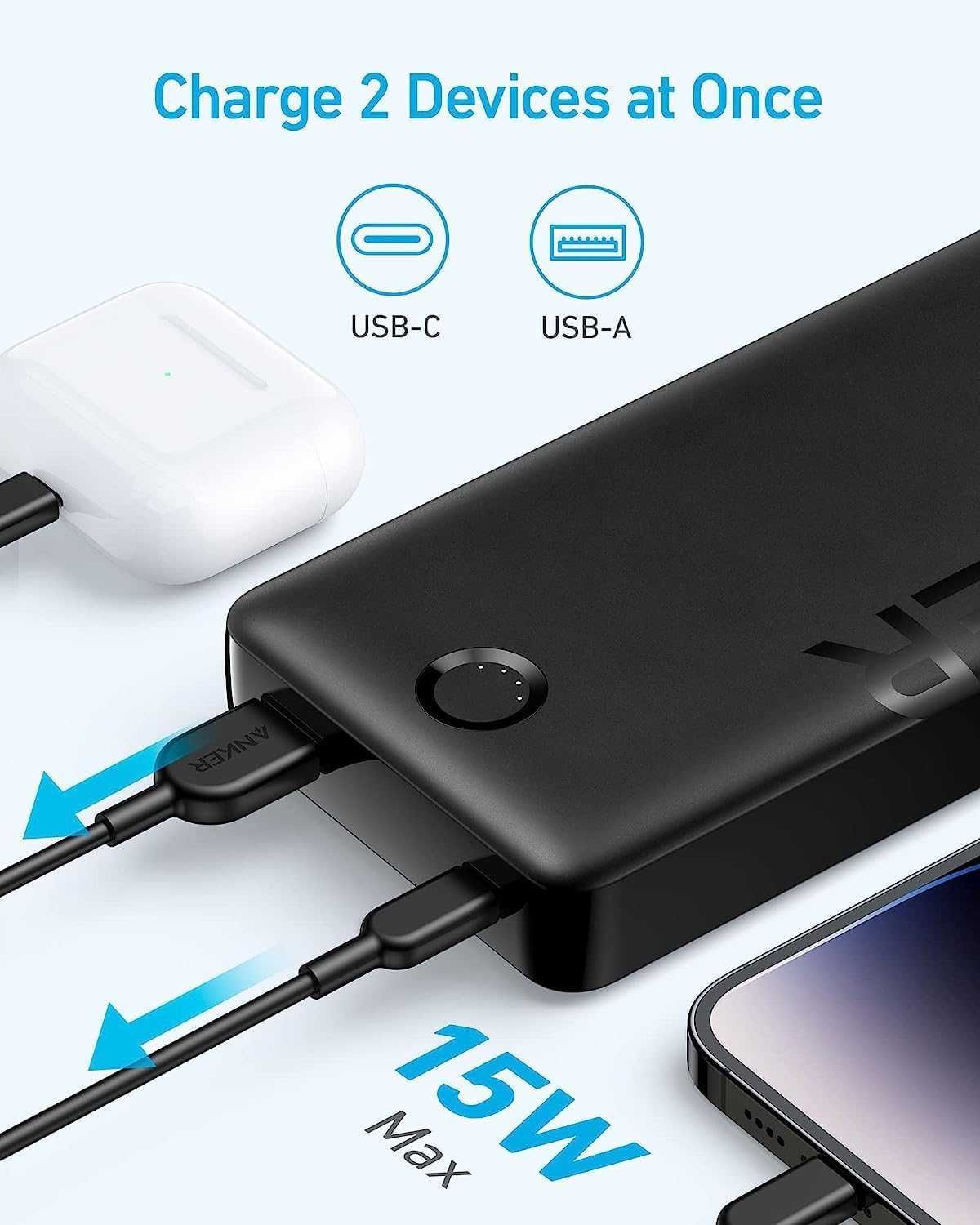 Anker 325,20000mAh външна USB батерия,Powerbank