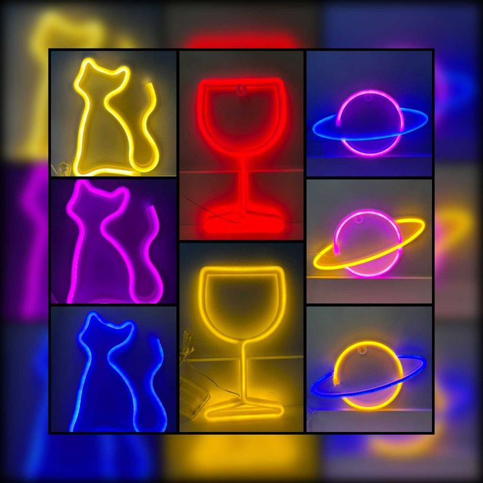 Decorațiune neon cameră/local - diverse modele/culori