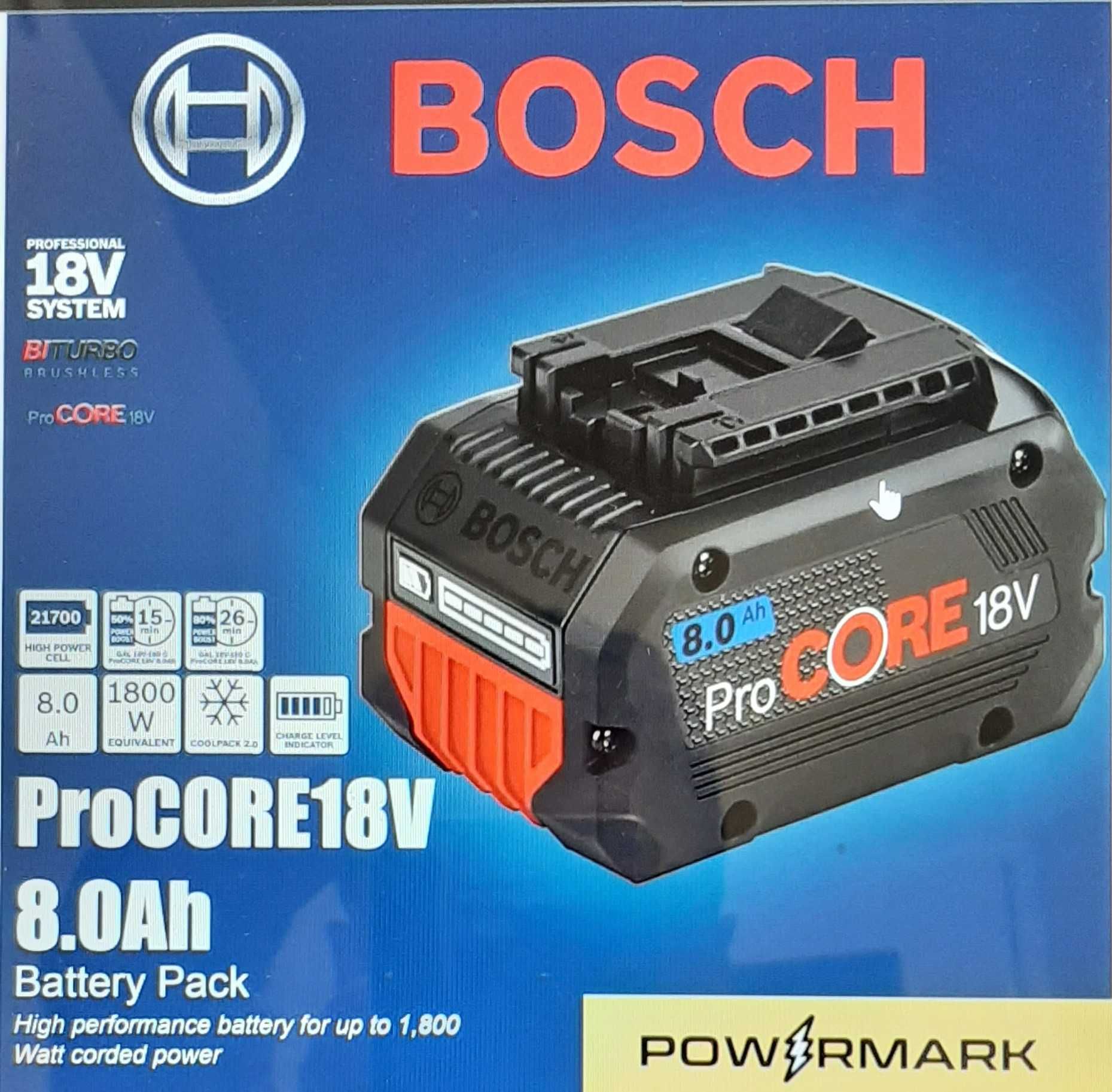 Акумулаторни батерии БОШ  BOSCH   ProCORE  8.0Ah -  3г. ГАРАНЦИЯ.