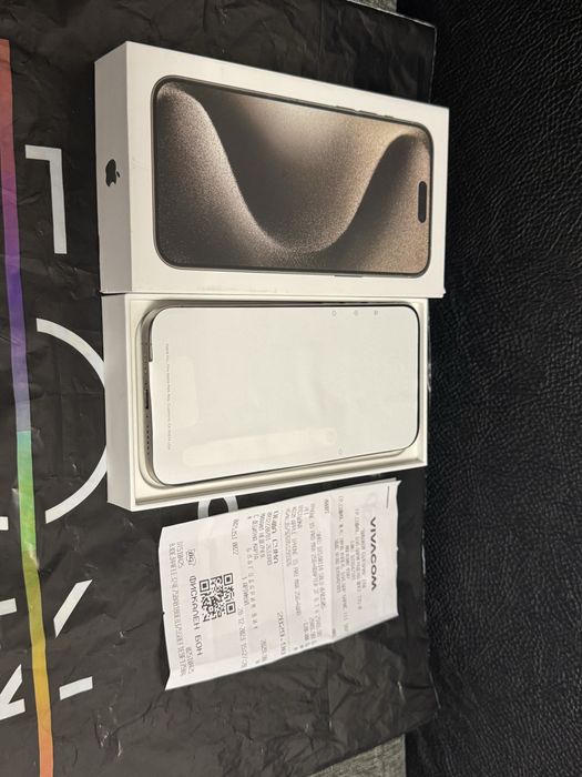 КАТО НОВ 256GB iPhone 15 PRO MAX Гаранция Vivacom 2025 г. Natural