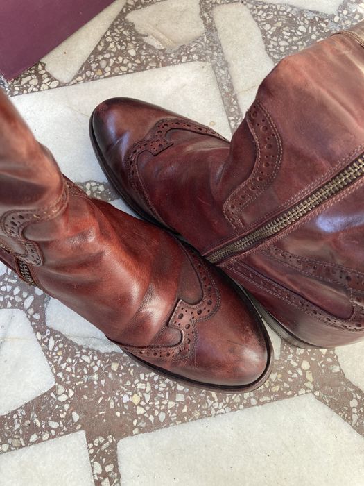 Cizme din piele Sciapo în cutia originală