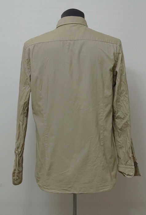 Camasa Massimo Dutti bej catifea reiata marimea L