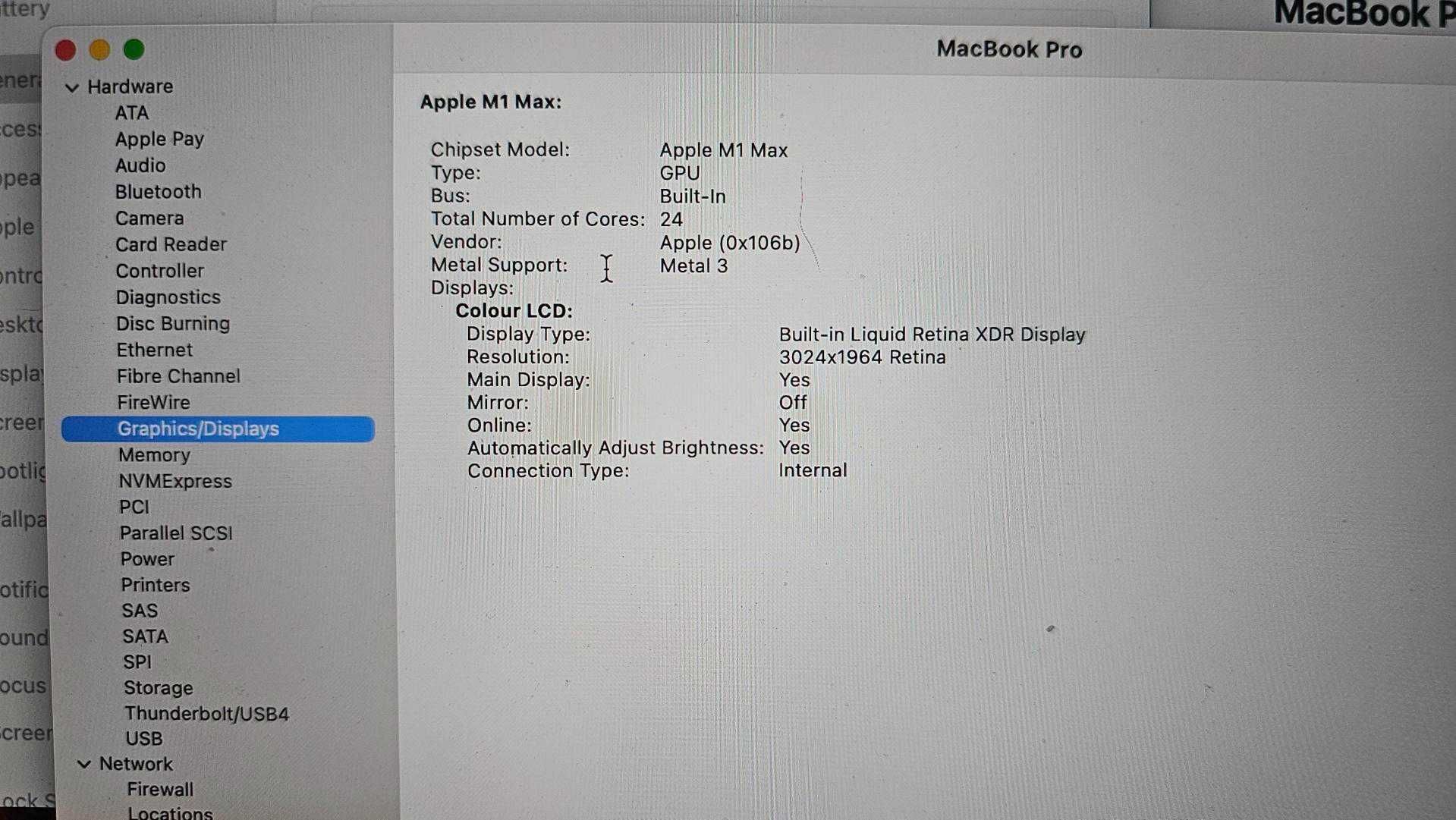 MacBook Pro 14" (A2442, 2021) – M1 Max,  64 GB RAM, 1 TB SSD
