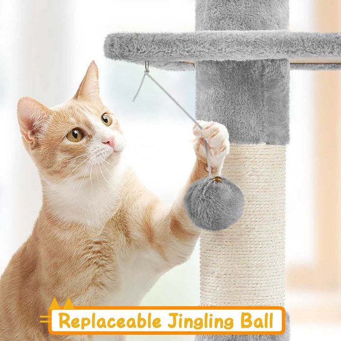 Ansamblu pisici cu sisal, reglabil până la tavan |S 592974 Light Gray