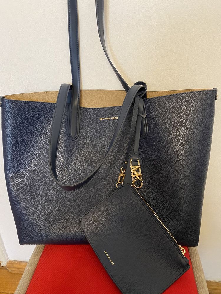 Geanta Tote Bag Michael Kors Bleumarin