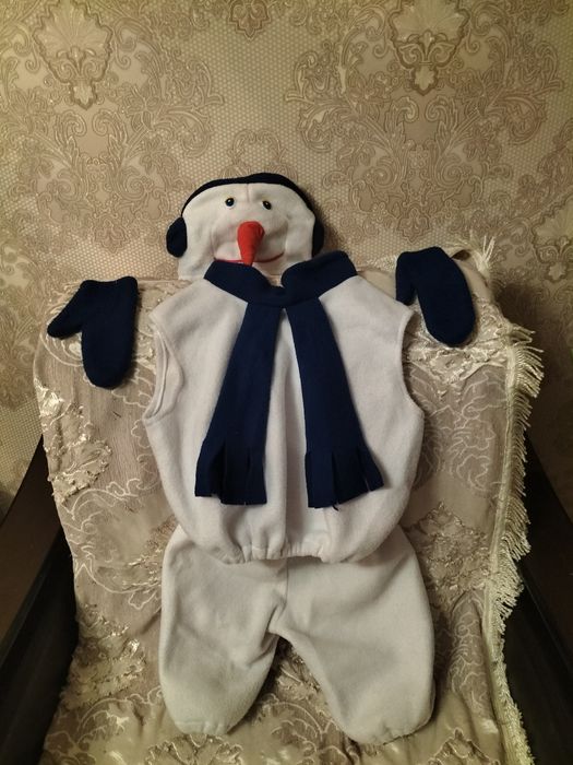 Карнавальный Кастюм снеговика новогодний