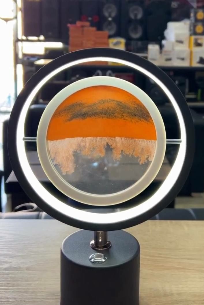 3D песочные часы светильник с текучим песком, движущийся
