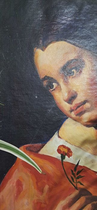 Картина без рамы, масло