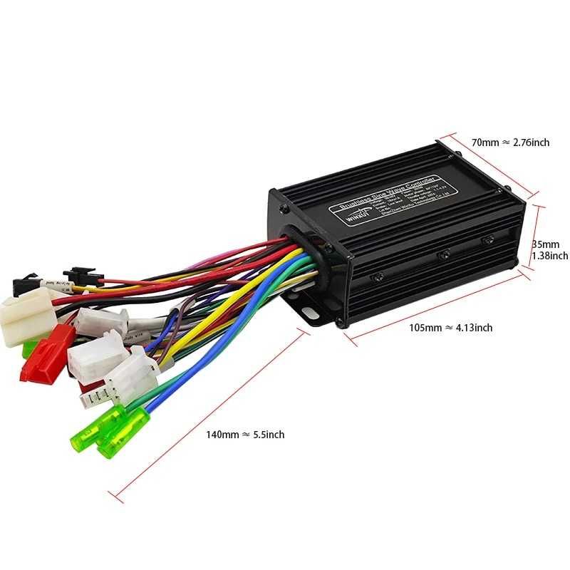 Контролер синусоидален FOC 36V 48V 350W 500W за безчетков мотор