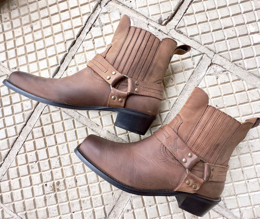 Каубойски боти от кафяв набук(Stillo)