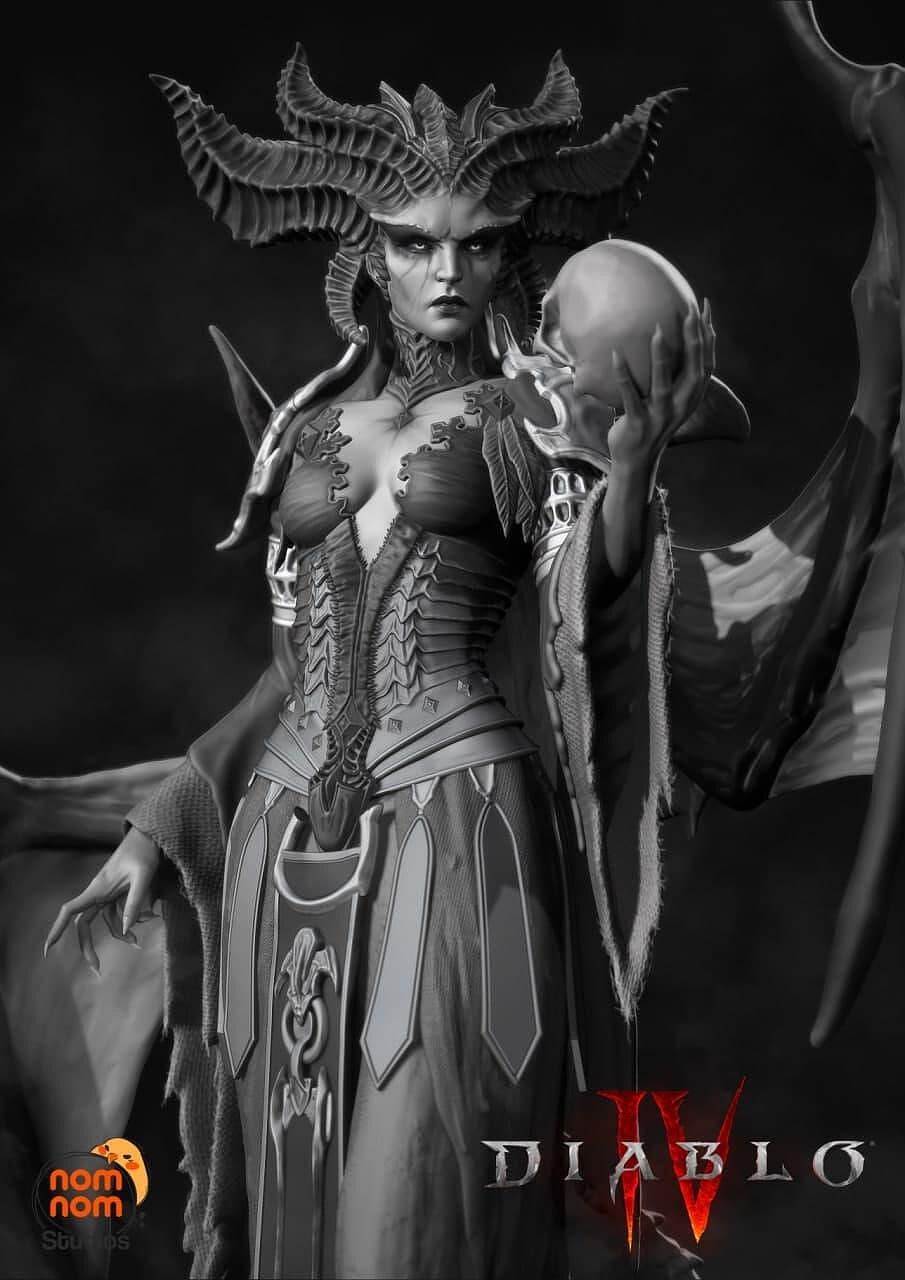 Lilith diablo 4 fan art by nomnom figures