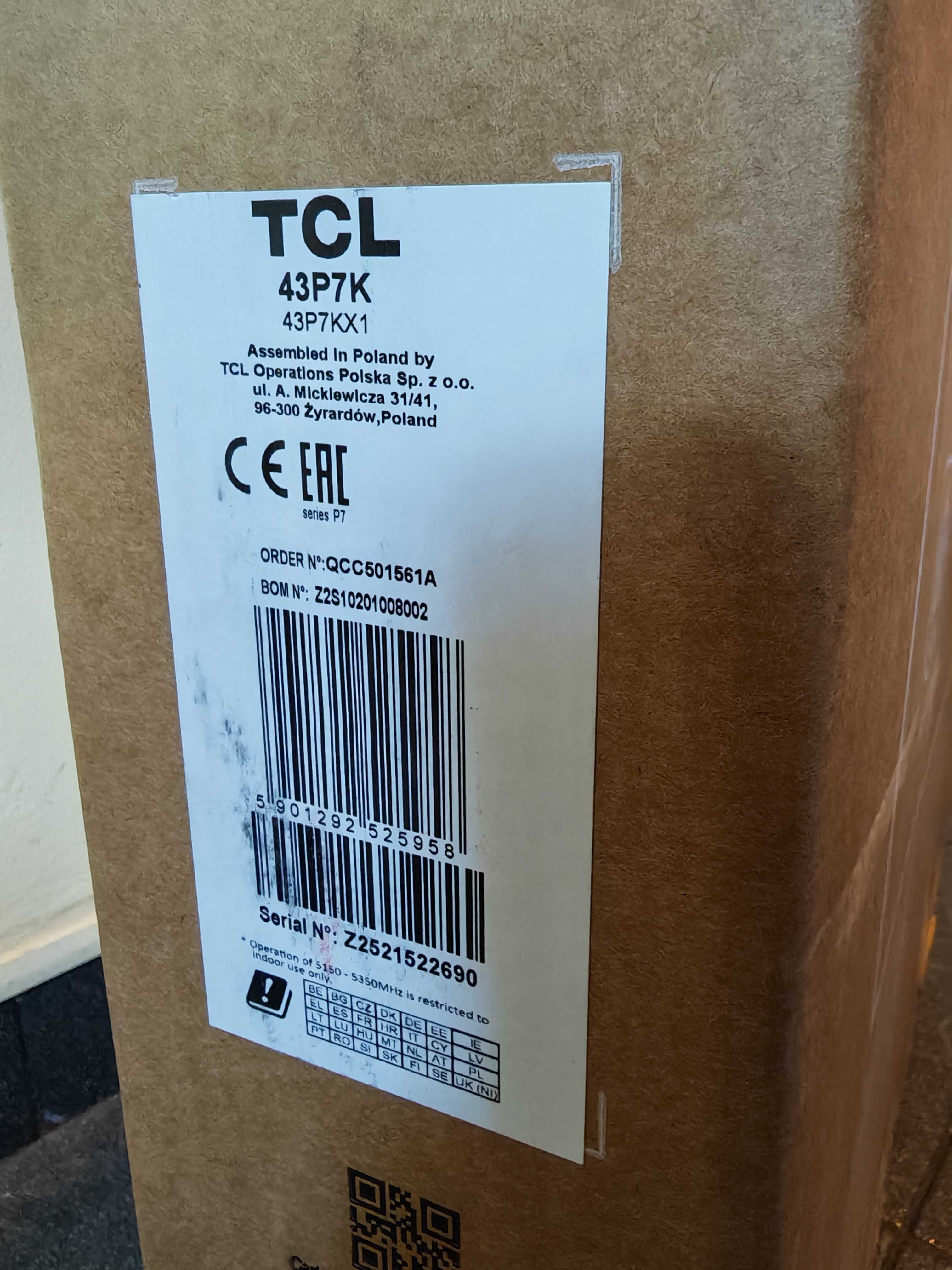 Нов QLED TCL 43P7K SMART Android Google TV
