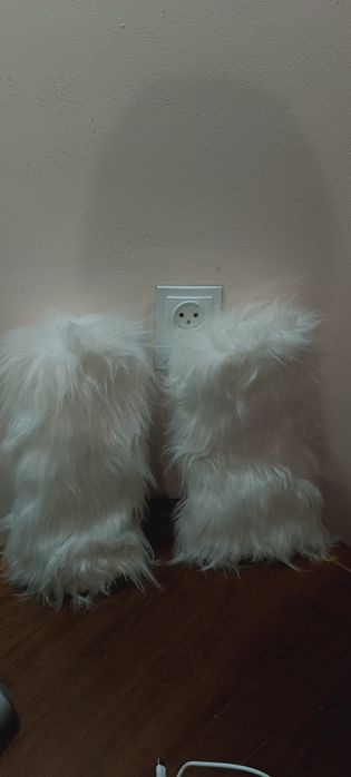 Меховые гетры модные