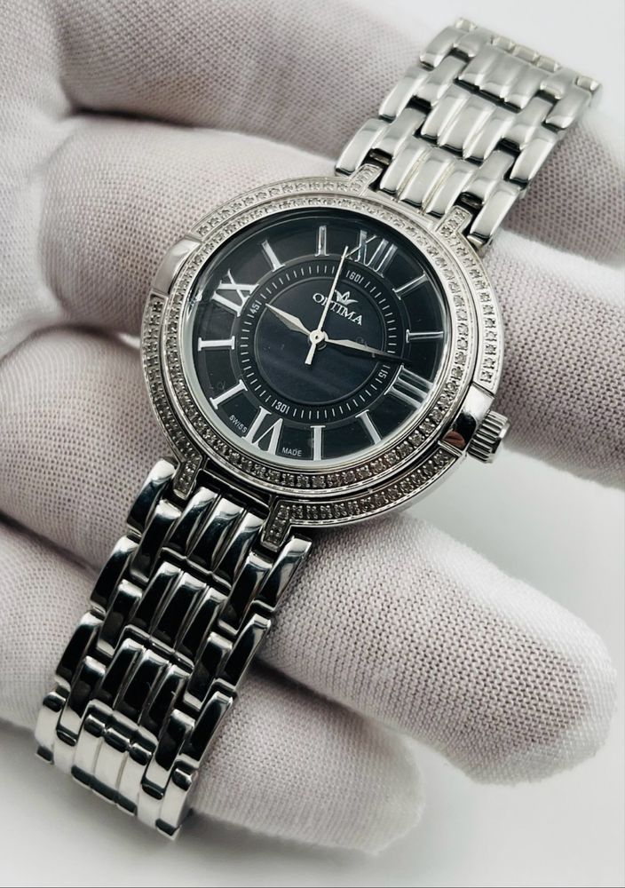 Optima - Swiss Diamond Watch френски дамски часовник с диаманти