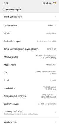 Redmi 6 pro ishlashi yaxshi