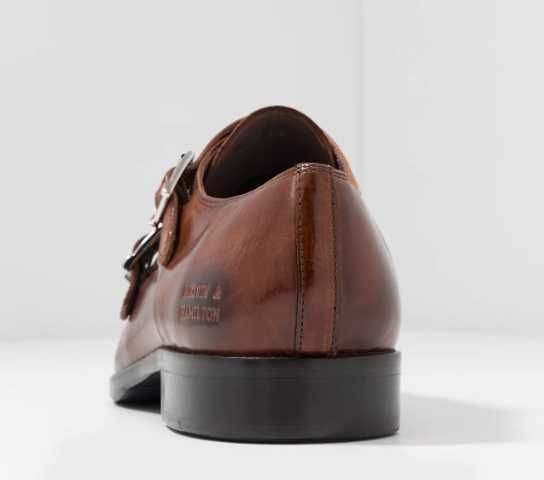 Pantofi monk 45 de lux lucrati manual Melvin & Hamilton piele naturala