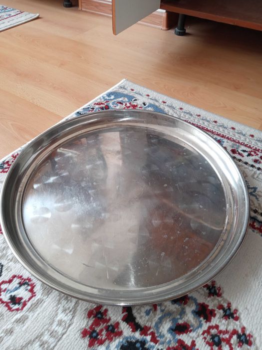 подносы большие чистая нержавейка, производство Индия.