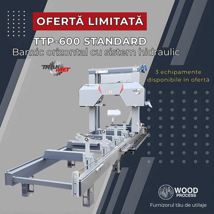 Banzic orizontal TRAK-MET TTP-600 STANDARD cu sistem hidraulic complet