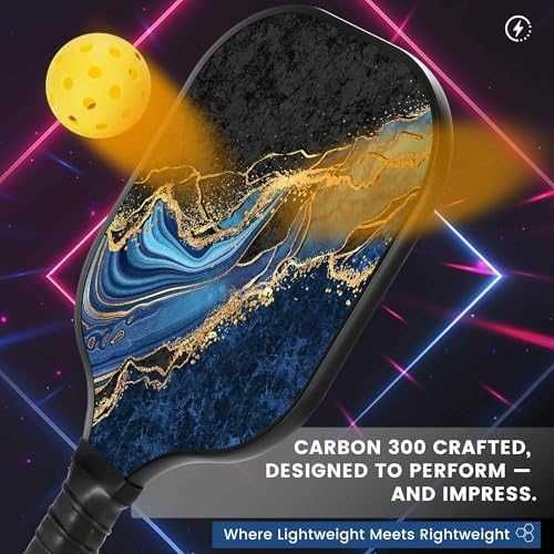 Нова Карбонова хилка за Pickleball с омекотен захват и стилен дизайн