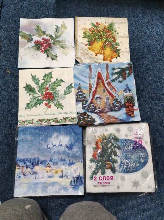 Продажа для декупажа новогодние поштучно