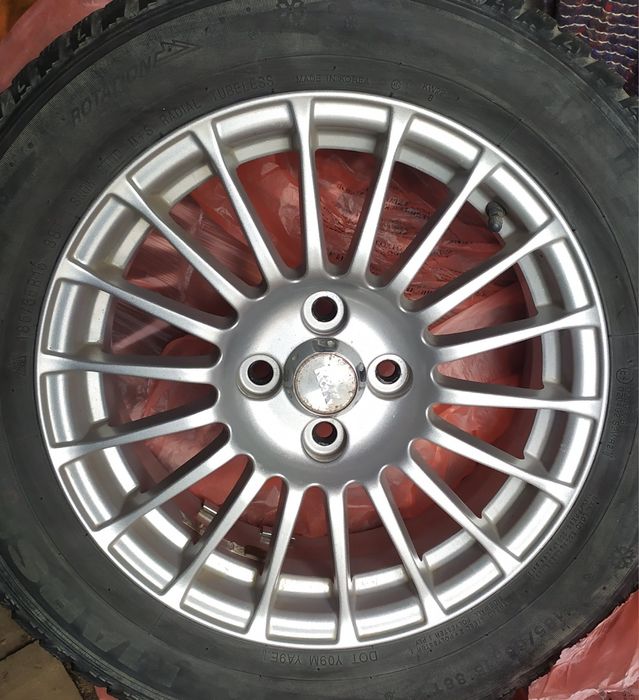 Диски K&K R15 (4×100) с зимней шипованной резиной Cordian