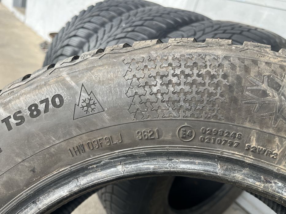 4 бр. зимни гуми 195/65/15 Continental DOT 3621 5,2-6 mm