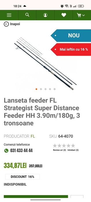 Vând combo Feeder Fl strategist super distance și mulinetă pro Fl