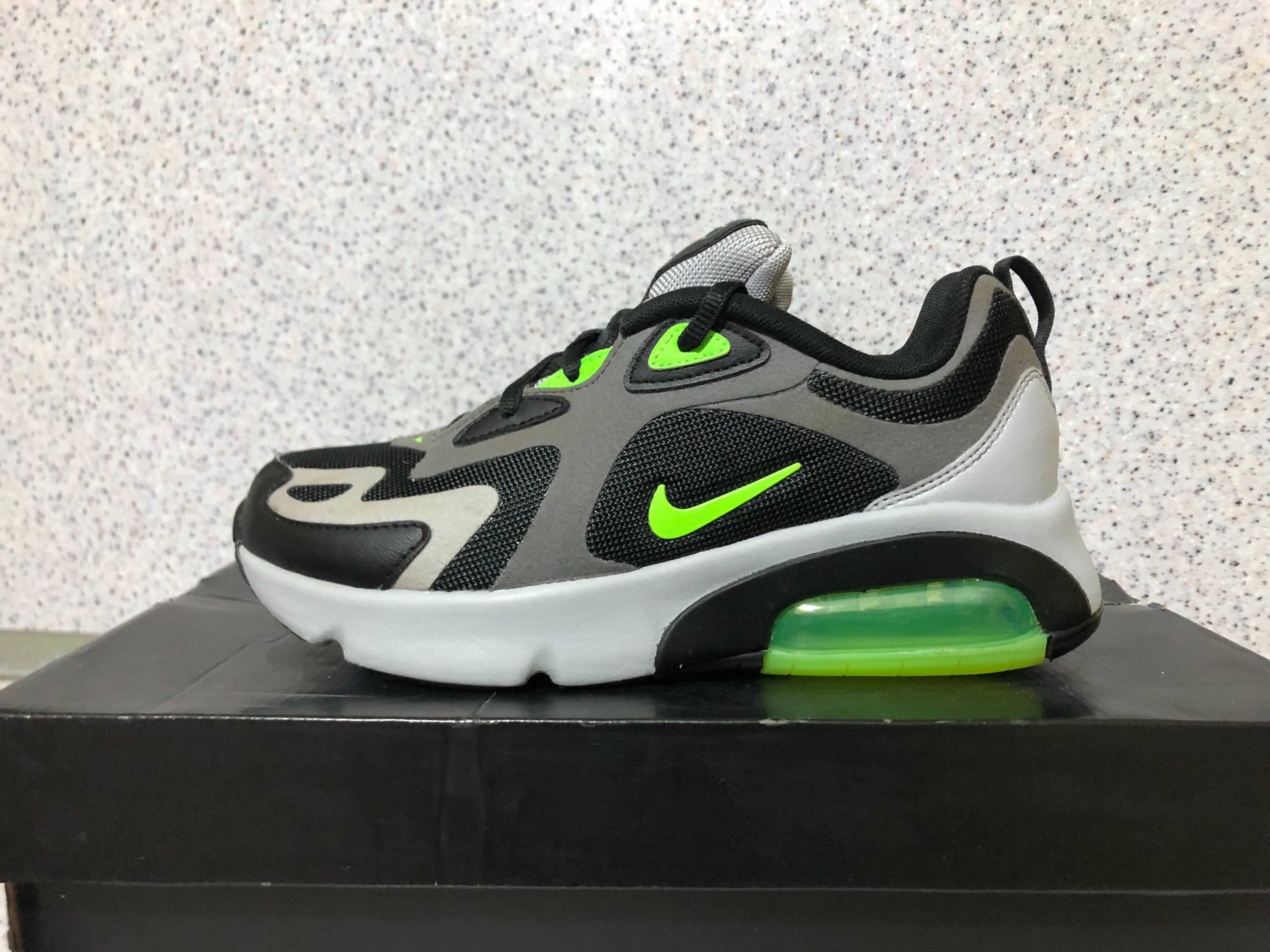 ОРИГИНАЛНИ *** Nike Air Max 200 / Dark Grey Electric Green